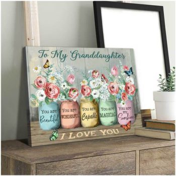 Beautiful Butterfly Canvas To My Granddaughter