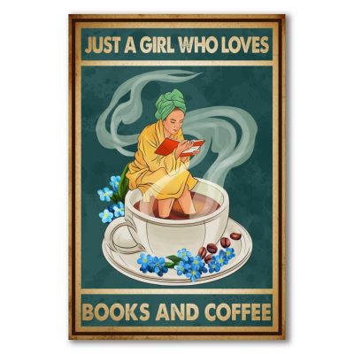 Just A Girl Who Loves Books And Coffee Canvas