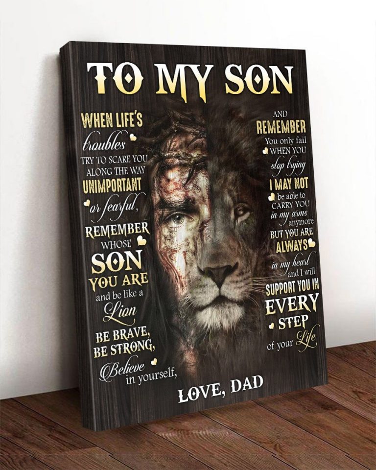 Christian To My Son Canvas