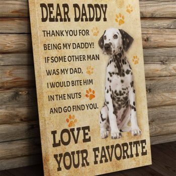 Dalmatian Daddy - Dad Wall Art Canvas