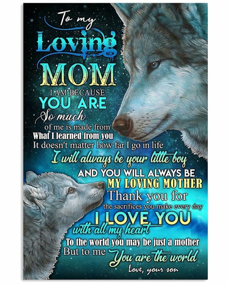 Gift For Mother's Day To My Loving Mom Canvas I Am Because You Are So Much