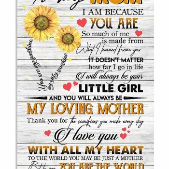 Gift Ideas For Mother's Day To My Mom Canvas I Am Because You Are