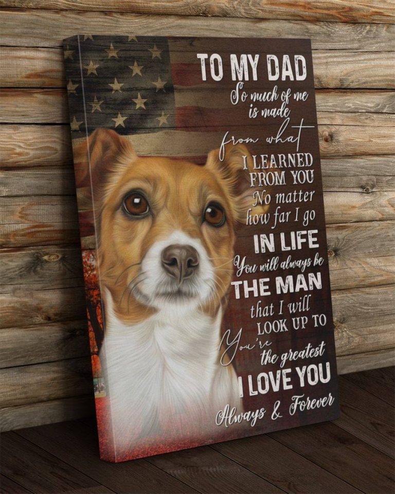 Jack Russell Dad Canvas