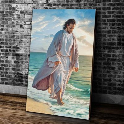 Jesus Christ Walking On The Beach