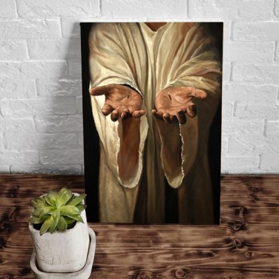 Jesus Hands Resurrected Wall Art