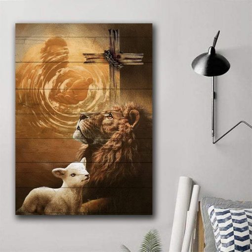 Jesus Lion And Lamb Canvas, Jesus Hand Reaching Out From Heaven, Lost ...