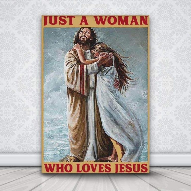 Just A Woman Who Loves Jesus Canvas