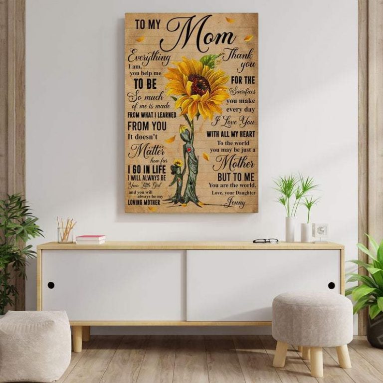 Sunflower Mom Wall Art Canvas