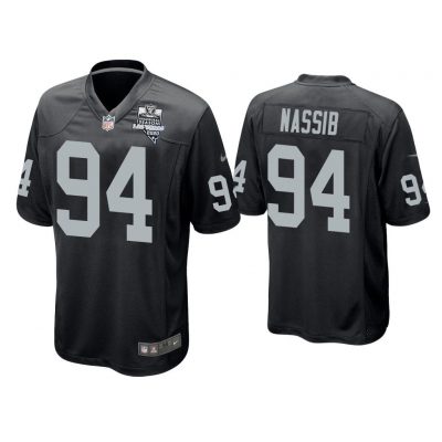 2020 Carl Nassib Las Vegas Raiders Black Inaugural Season Game Jersey
