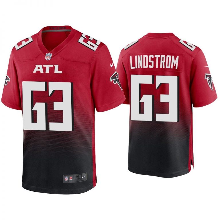 2020 Chris Lindstrom Atlanta Falcons Red Game Jersey