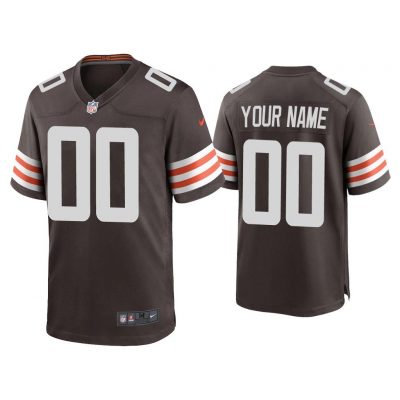 2020 Custom Cleveland Browns Brown Game Jersey