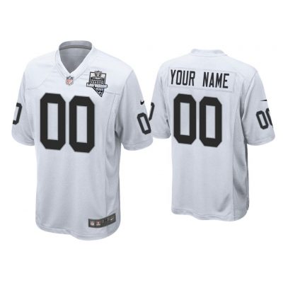 2020 Custom Las Vegas Raiders White Inaugural Season Game Jersey