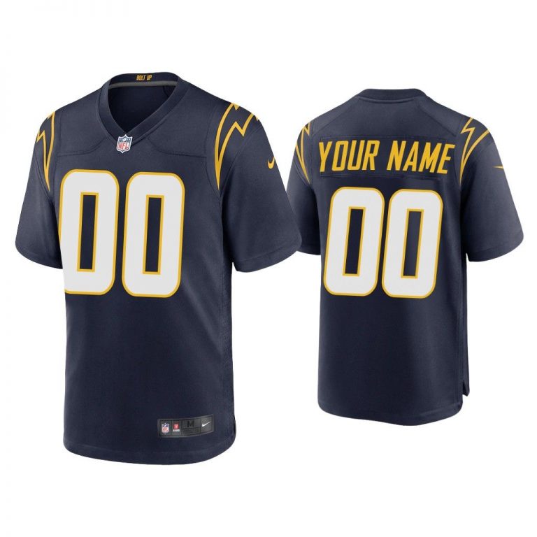 2020 Custom Los Angeles Chargers Navy Game Jersey