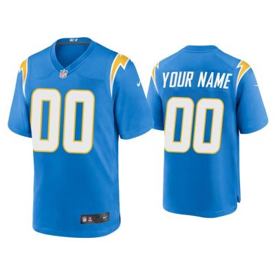 2020 Custom Los Angeles Chargers Powder Blue Game Jersey