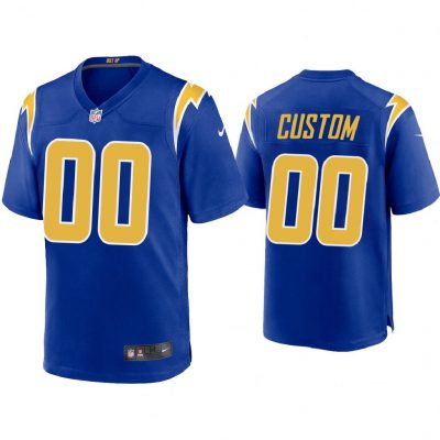 2020 Custom Los Angeles Chargers Royal Game Jersey