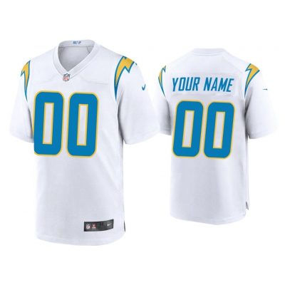 2020 Custom Los Angeles Chargers White Game Jersey