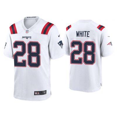 2020 James White New England Patriots White Game Jersey