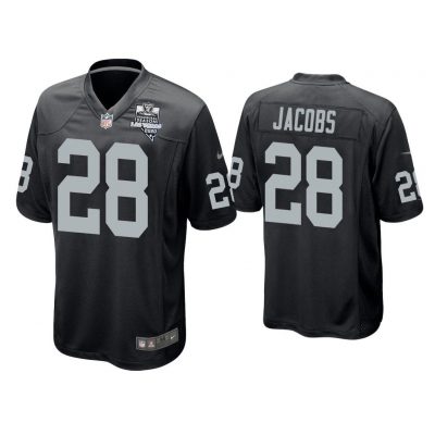 2020 Josh Jacobs Las Vegas Raiders Black Inaugural Season Game Jersey