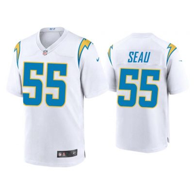 2020 Junior Seau Los Angeles Chargers White Game Jersey