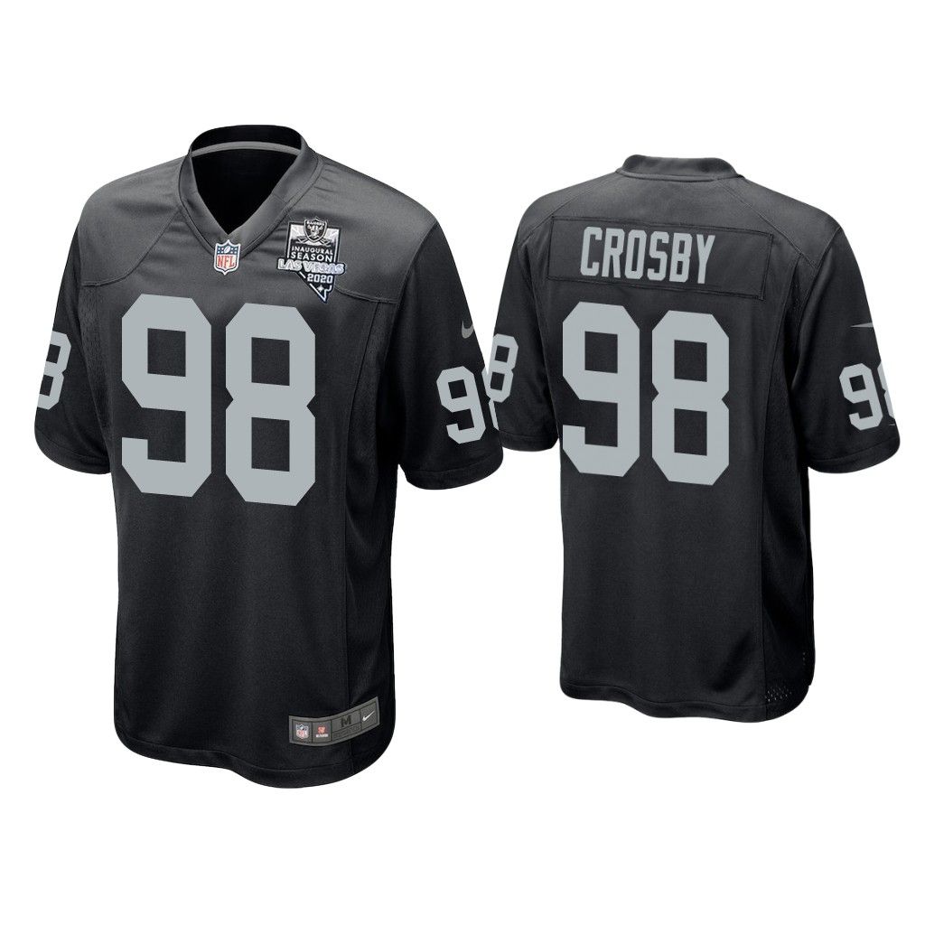 2020 Maxx Crosby Las Vegas Raiders Black Inaugural Season Game Jersey ...