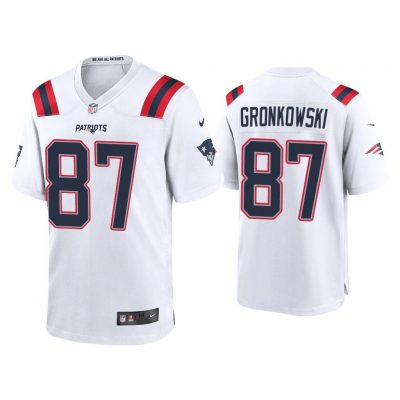 2020 Rob Gronkowski New England Patriots White Game Jersey