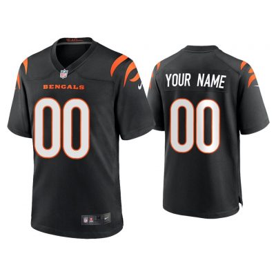 2021 Custom Cincinnati Bengals Black Game Jersey