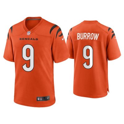 2021 Joe Burrow Cincinnati Bengals Orange Game Jersey