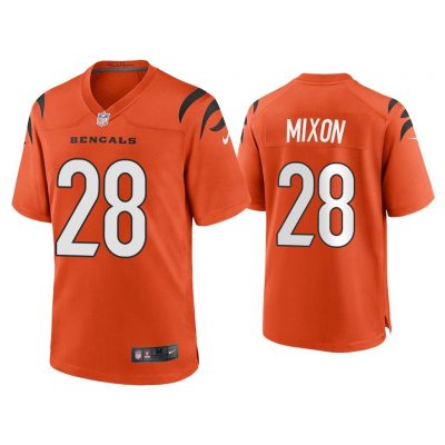 2021 Joe Mixon Cincinnati Bengals Orange Game Jersey