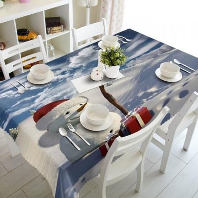 3D Tablecloth Christmas Print Rectangular Textiles Table Decor Home Decor