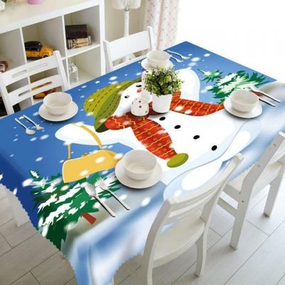 3D Tablecloth Christmas Print Rectangular Wearing Shawl Textiles Table Decor Home Decor