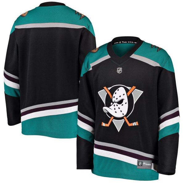 Anaheim Ducks Youth Alternate Breakaway Blank Jersey Black