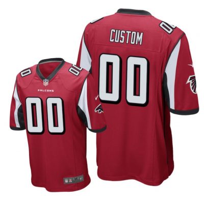 Atlanta Falcons #00 Red Men Custom Game Jersey
