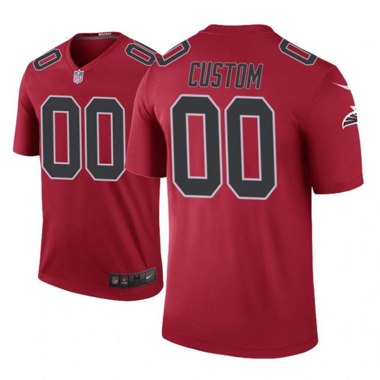 Atlanta Falcons # Custom Red legend color rush Jersey - Men