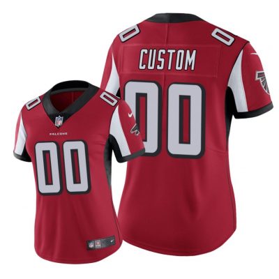 Atlanta Falcons # Red Custom Game Jersey - Women