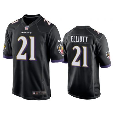 Baltimore Ravens #21 Black Men DeShon Elliott Game Jersey