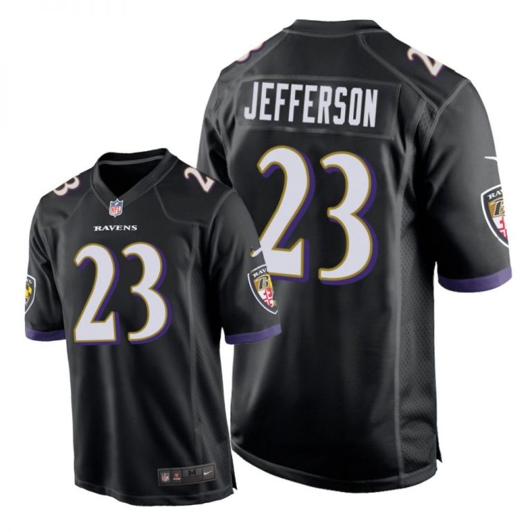 Baltimore Ravens #23 Black Men Tony Jefferson Game Jersey