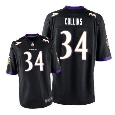 Baltimore Ravens #34 Black Men Alex Collins Game Jersey