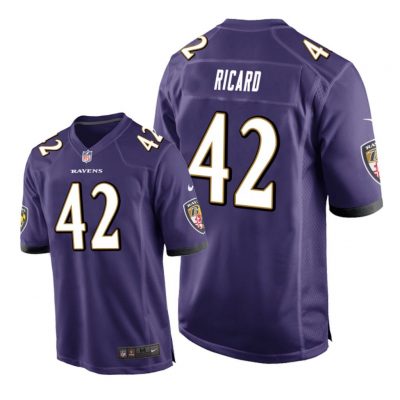 Baltimore Ravens #42 Purple Men Patrick Ricard Game Jersey