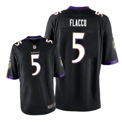 Baltimore Ravens #5 Black Men Joe Flacco Game Jersey