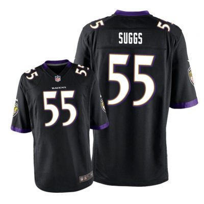 Baltimore Ravens #55 Black Men Terrell Suggs Game Jersey