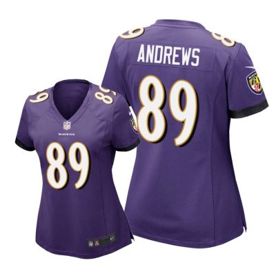 Baltimore Ravens #89 Purple Mark Andrews Game Jersey - Women