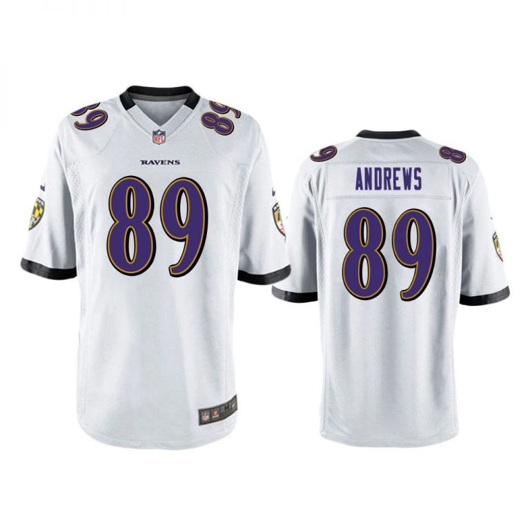 Baltimore Ravens #89 White Men Mark Andrews Game Jersey