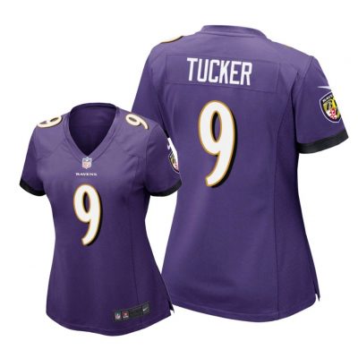 Baltimore Ravens #9 Purple Justin Tucker Game Jersey - Women