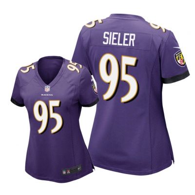 Baltimore Ravens #95 Purple Zach Sieler Game Jersey - Women