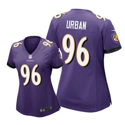 Baltimore Ravens #96 Purple Brent Urban Game Jersey - Women
