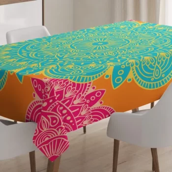 Blossoming Flower Pattern 3D Printed Tablecloth Table Decor Home Decor