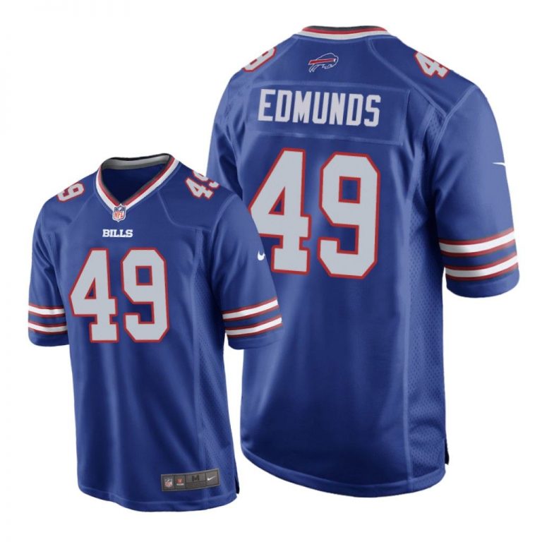 Buffalo Bills #49 Royal Men Tremaine Edmunds Game Jersey