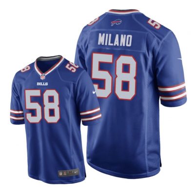 Buffalo Bills #58 Royal Men Matt Milano Game Jersey