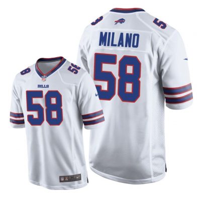 Buffalo Bills #58 White Men Matt Milano Game Jersey
