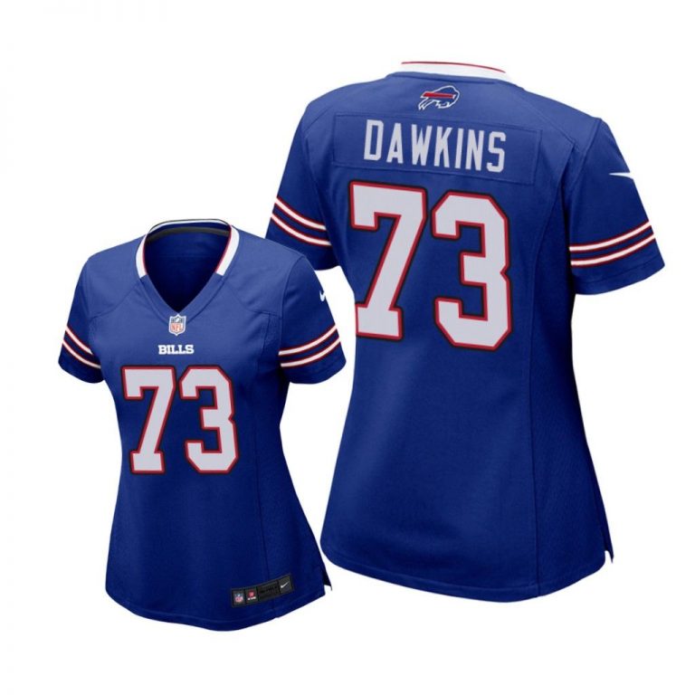 Buffalo Bills #73 Royal Dion Dawkins Game Jersey - Women